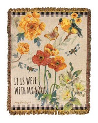 Sunshine Garden 50x60 Tap Throw by   