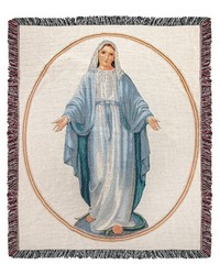 Virgin Mary Jul50x60 Tap Throw by   