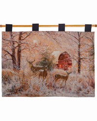 Winter Moonlight  36x26 Wall Hanging by   