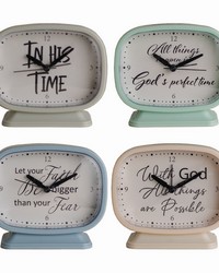 Inspirational Table Clock Asst Set of 12 by   