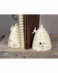 Beehive Cast Iron Bookends Set Of 2 by   