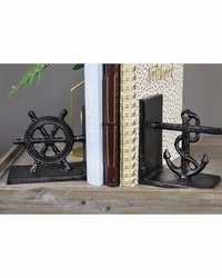 Nautical Cast Iron Bookends Set Of 2 by   