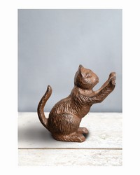 Cast Iron Cat Doorstop Set2 by   