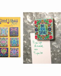 Good Vibes Resin Magnets Set Of 6 by   