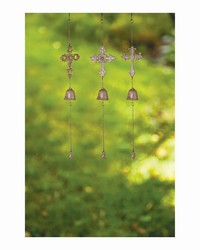 Cross Wind Chime Set Of 3 by   