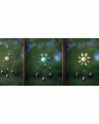 Glowing Flower Wind Bell Asst Set 3 by   