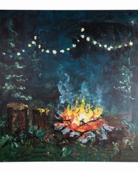 Campfire Indoor Outdoor Canvas Art 24 X 24 by   