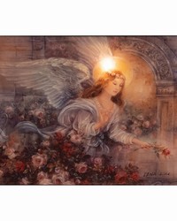 Angel Of Love Led Canvas 16.5 X 12.5 Lena Liu by   