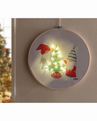 Led Wall Hanging Round Gnomes Set Of 2 by   