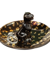 Ceramic Leopard Ring Dish S4 by   