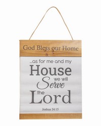 Canvas Wall Art God Bless Our Home by   