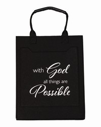 With God Felt Inspirational Tote by   