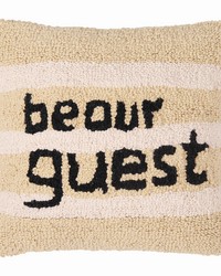 Be Our Guest Hooked Pillow Cover 12in X 12in by   