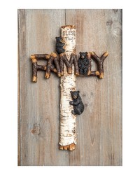 Black Bear Family Wall Cross by   