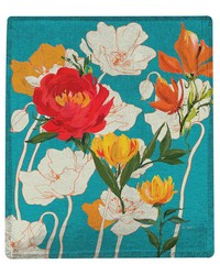 Peony And Poppies Mco 50x60 Dye Poly Throw by   