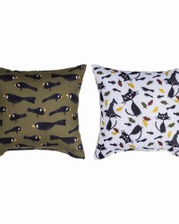 Pumpkin Spice Crows 9x9 Pillow by   