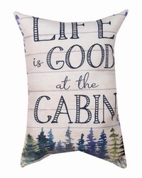 At The Cabin 13x18 Pillow by   