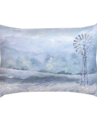 Country Meadow Windmill 18x13 pillow by   