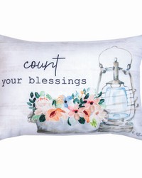 Count Your Blessings 18x13 Pillow by   