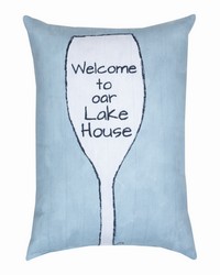 Welcome To Oar Lakehouse 13x18 Pillow by   