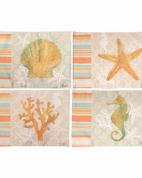 Beach Linen Collection Placemats Set 4 by   