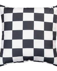 Checkerboard Black 18x18 Climaweave Pillow by   