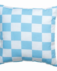 Checkerboard Blue  18x18 Climaweave Pillow by   