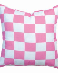 Checkerboard Pink 18x18 Climaweave Pillow by   