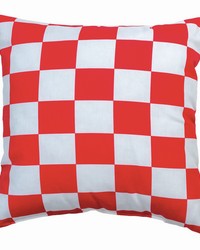 Checkerboard Red 18x18 Climaweave Pillow by   