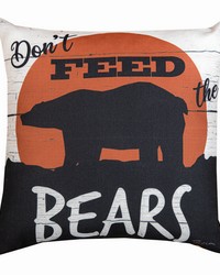 Cabin Life Bear 18in Climaweave Pillow by   