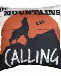 Cabin Life Mountains 18 Climaweave Pillow by   