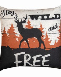 Cabin Life Stay Wild 18  Climaweave Pillow by   