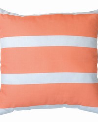 Stripe Coral 18 X 18 Climaweave Pillow by   