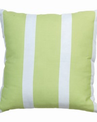 Stripe Green 18 X 18 Climaweave Pillow by   