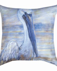 Golden Salty Pelican 18 Climaweave Pillow by   