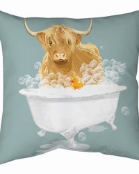 Highland Cow In Tub 18pillow Climaweave by   