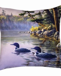 Loon Family 18 Pillow Climaweave by   