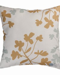 Tan Florals 18 Climaweave Pillow by   