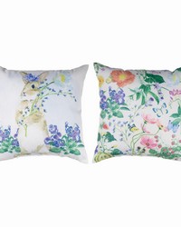 Very Berry Bunnies Pink 18 Pillow Climaweave by   