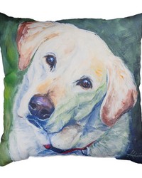 Yellow Lab 18 Climaweave Pillow by   