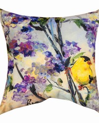 Yellow Bird18x18 Climaweave Pillow by   