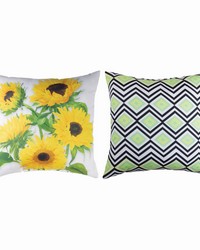 Zig Zag Sunflowers White 18pillow Climaweave by   