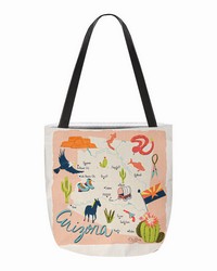 Arizona Map 18  Printed Tote by   