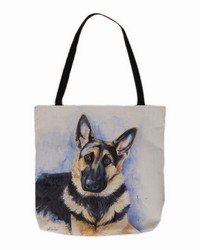 German Shepherd 18 Printed Tote by   