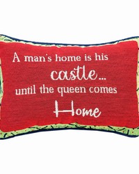 A Mans Castle Word Pillow by   