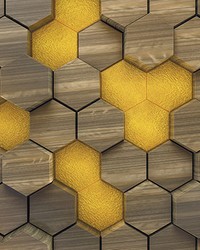 Honey Woodcomb Wall Mural by   