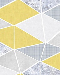 Yellow Triangle Array Wall Mural by   