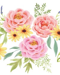 Pretty Peonies Wall Art Kit by  Brewster Wallcovering 