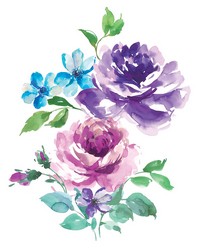 Royal Roses Wall Art Kit by  Brewster Wallcovering 
