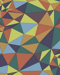 Multicolored Polygons Wall Mural by   